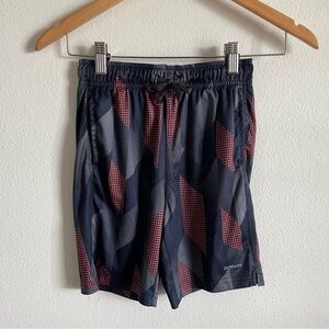 Kits Boys Athletic Works Kids Shorts - Gray Salmon Print